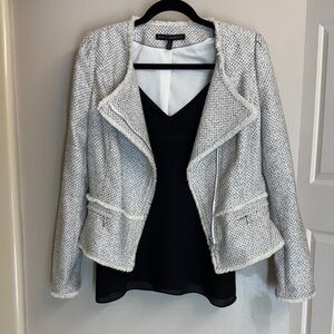 White House Black Market Tweed Blazer - Gray and White